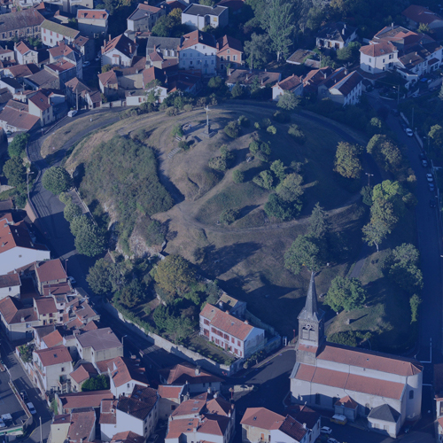 Vue aerienne, Chatelguyon, dep63, Auvergne, France
